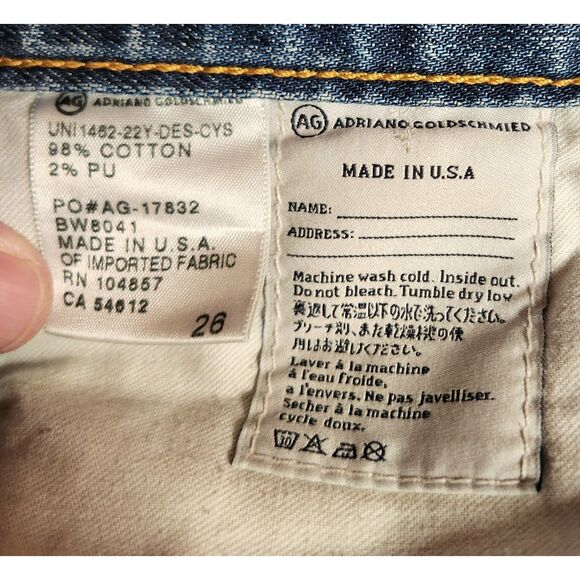 AG Adriano Goldschmied Distressed Cutoff Denim 26 Made in USA Costal Cowgirl - Picture 5 of 8